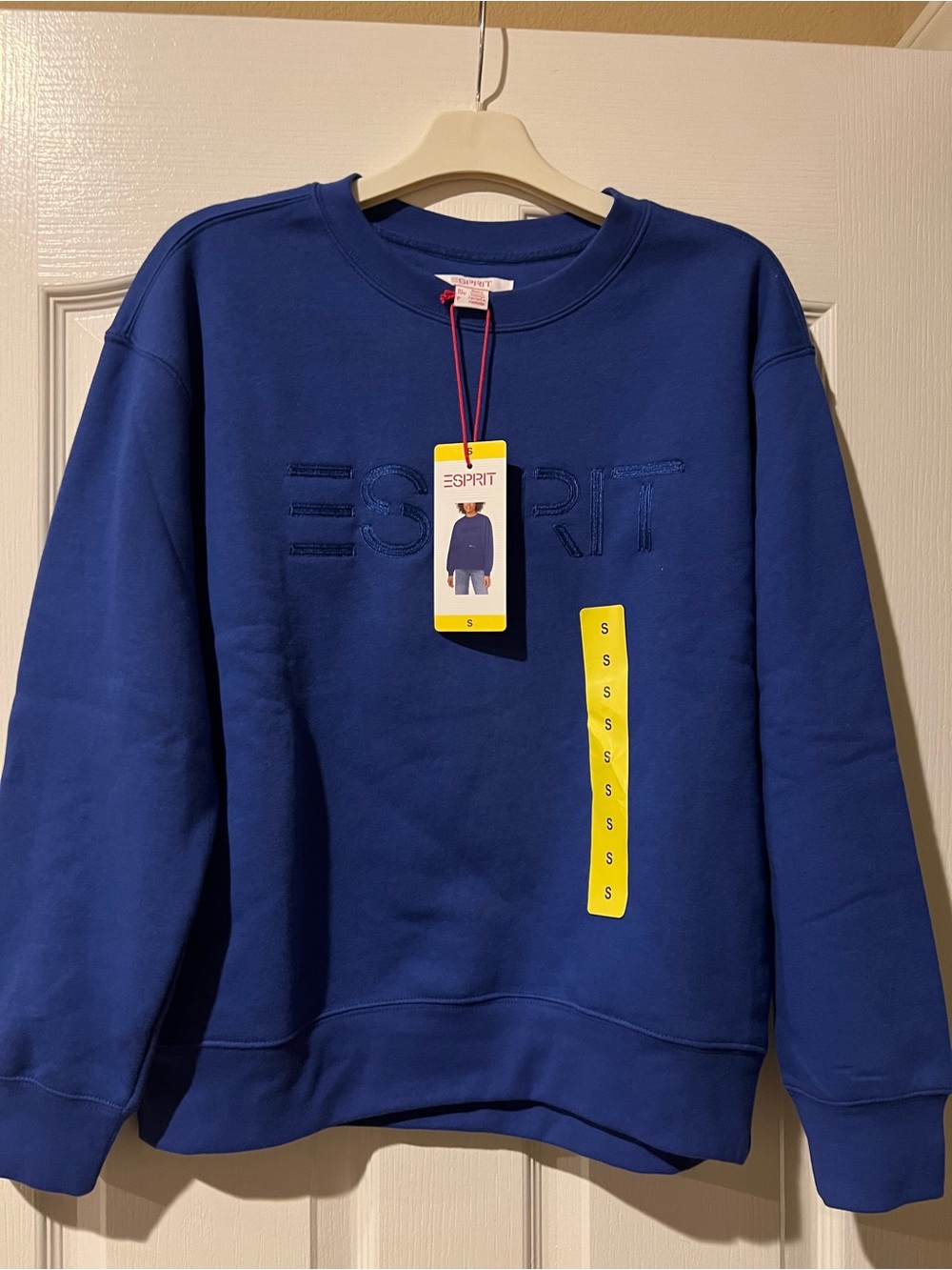 Esprit Royal Blue Embroidered Logo Sweatshirt - Picture 2 of 5